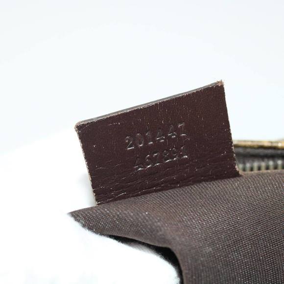 GUCCI GG Canvas Shoulder Bag PVC Leather Beige Auth 51841 - Picture 12 of 16